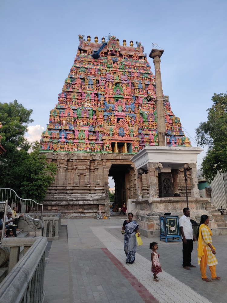 View of main gopuram from inside the temple - Karur Eeswaran Temple
